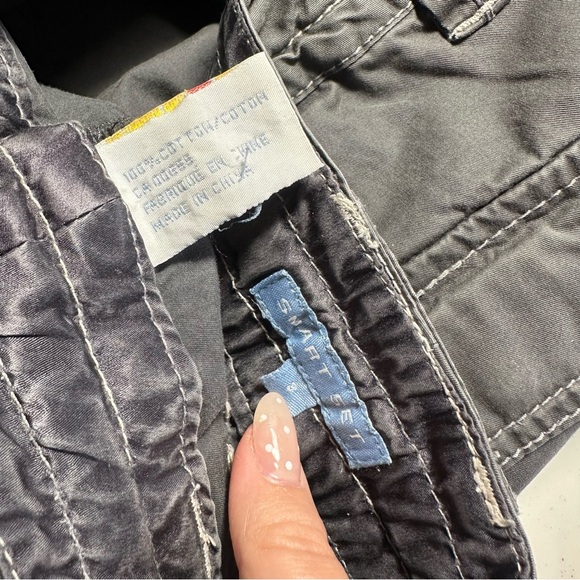 Smart Set Skort S Y2K Vintage Cargo Mini Skirt Shorts Dark Grey Drawstring - Picture 3 of 7